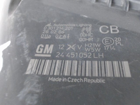 PHARE GAUCHE OPEL ZAFIRA 05-07