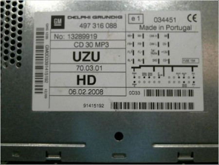 AUTORADIO OPEL CORSA (D) 06-10