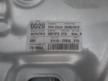 MECANISME LEVE-GLACE ARRIERE GAUCHE HYUNDAI IX35