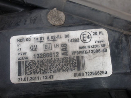 PHARE GAUCHE OPEL MERIVA