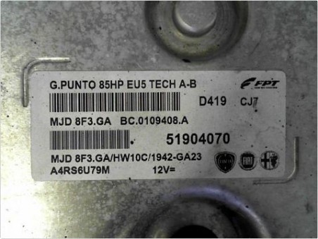 CALCULATEUR MOTEUR FIAT PUNTO 2012