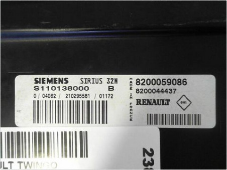 CALCULATEUR MOTEUR RENAULT TWINGO 2001