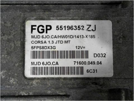 CALCULATEUR MOTEUR OPEL CORSA 2006