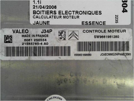 CALCULATEUR MOTEUR CITROEN C2 2006