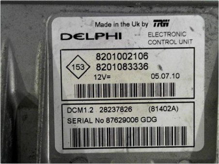 CALCULATEUR MOTEUR DACIA DUSTER 2010