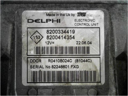 CALCULATEUR MOTEUR RENAULT SCENIC 2004