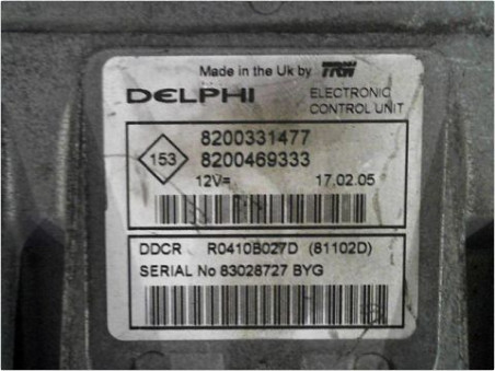 CALCULATEUR MOTEUR RENAULT CLIO 2005