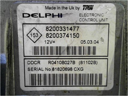 CALCULATEUR MOTEUR RENAULT CLIO 2004