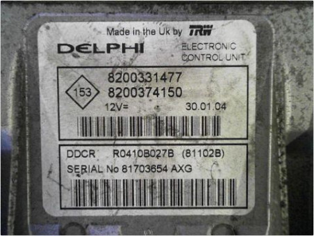 CALCULATEUR MOTEUR RENAULT CLIO 2004