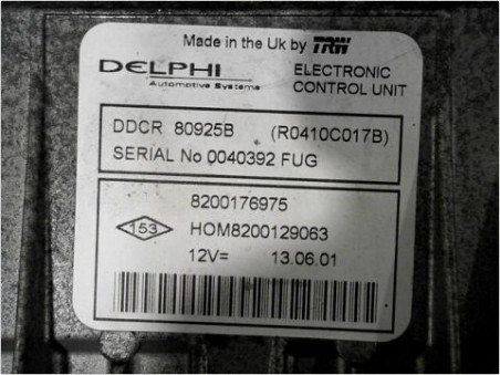 CALCULATEUR MOTEUR RENAULT CLIO 2001