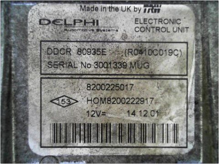 CALCULATEUR MOTEUR RENAULT CLIO 2002
