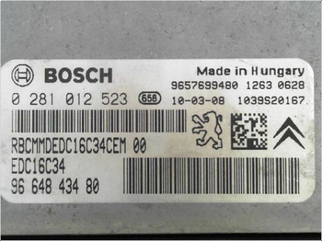 CALCULATEUR MOTEUR PEUGEOT 207 2010
