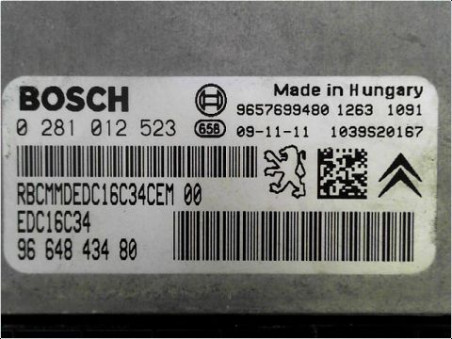 CALCULATEUR MOTEUR PEUGEOT 207 2009
