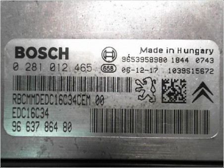 CALCULATEUR MOTEUR PEUGEOT 207 2007