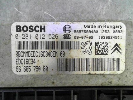 CALCULATEUR MOTEUR PEUGEOT 206 2009