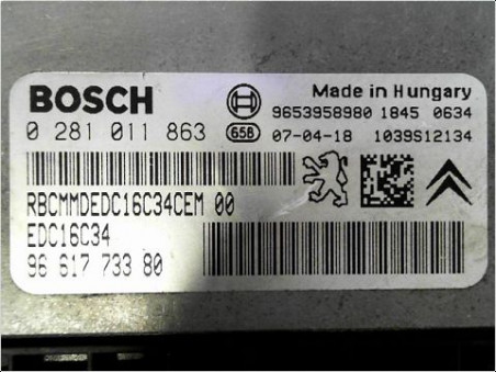 CALCULATEUR MOTEUR CITROEN C4 2007