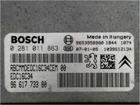 CALCULATEUR MOTEUR PEUGEOT 307 2007