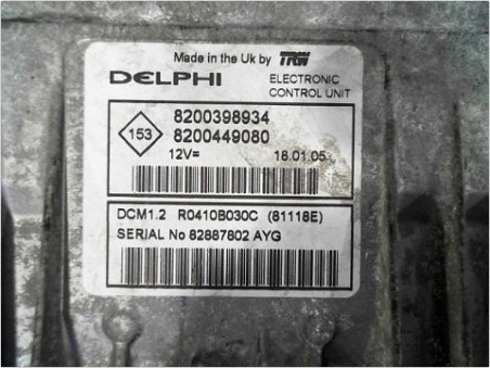 CALCULATEUR MOTEUR RENAULT MODUS 2005