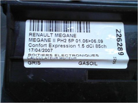 CALCULATEUR MOTEUR RENAULT MEGANE 2007