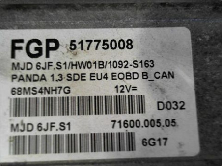 CALCULATEUR MOTEUR FIAT PANDA 2007