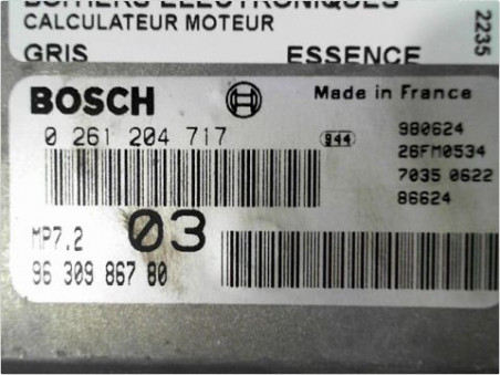 CALCULATEUR MOTEUR PEUGEOT 306 1998