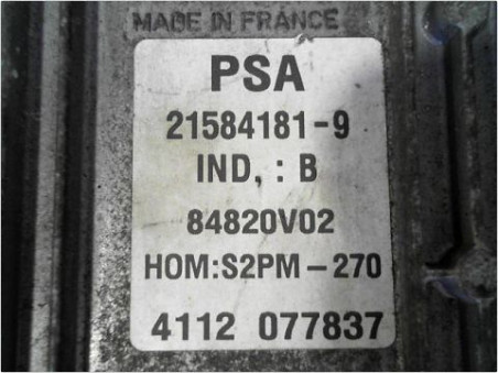 CALCULATEUR MOTEUR CITROEN XSARA PICASSO 2004