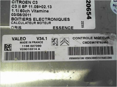 CALCULATEUR MOTEUR CITROEN C3 2011