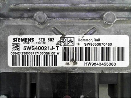 CALCULATEUR MOTEUR CITROEN C3 2002-2005