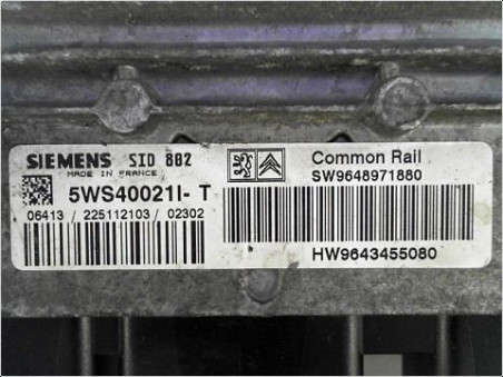 CALCULATEUR MOTEUR CITROEN C3 2002-2005