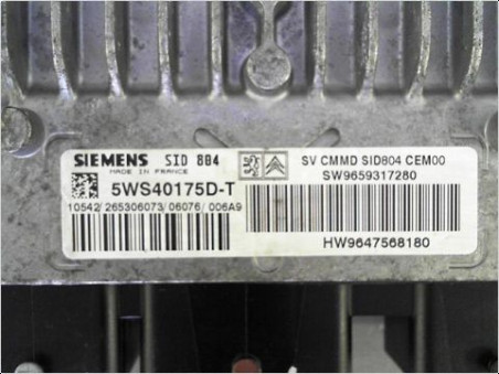 CALCULATEUR MOTEUR PEUGEOT 1007 05-10