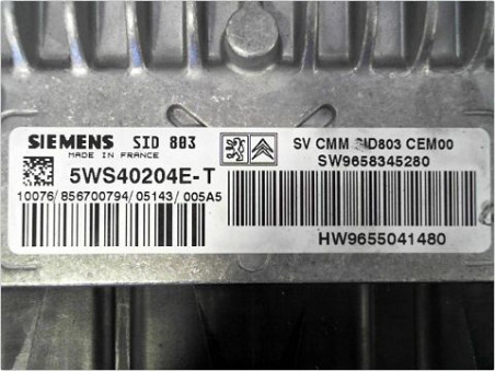 CALCULATEUR MOTEUR PEUGEOT 407 2004-2008