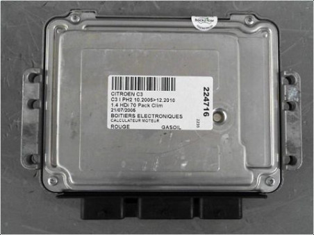 CALCULATEUR MOTEUR CITROEN C3 PH2 2005-2010
