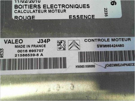 CALCULATEUR MOTEUR CITROEN C3 PH2 2005-2010