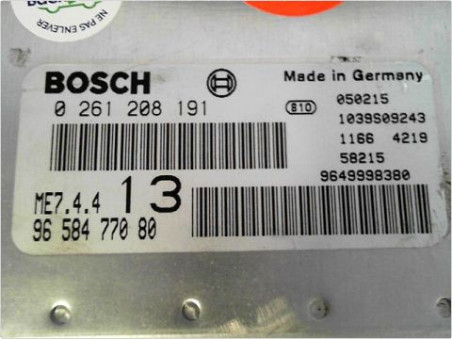 CALCULATEUR MOTEUR PEUGEOT 1007 05-10