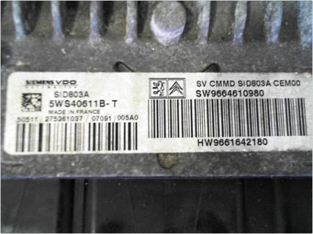 CALCULATEUR MOTEUR PEUGEOT 807 02-14