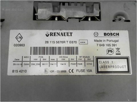 AUTORADIO RENAULT LAGUNA III PH2 ESTATE 10-13