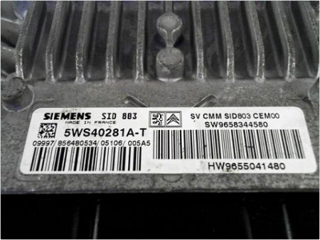 CALCULATEUR MOTEUR PEUGEOT 307 2001-2005