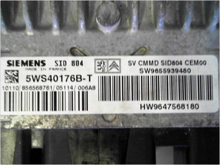 CALCULATEUR MOTEUR CITROEN C3 PH2 2005-2010