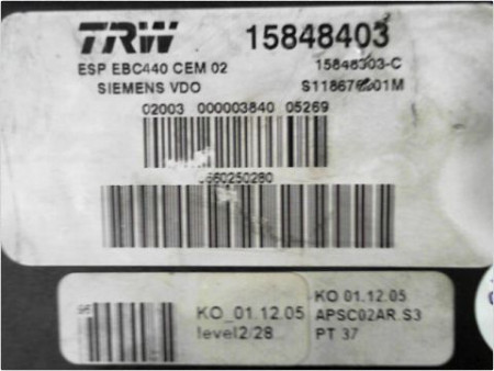UNITE HYDRAULIQUE ABS PEUGEOT 407 COUPE 05-11