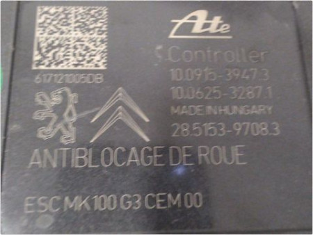 UNITE HYDRAULIQUE ABS PEUGEOT 208 PH2 2015-