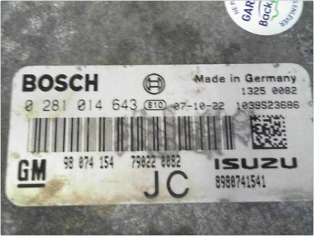 CALCULATEUR MOTEUR OPEL ASTRA (H) 2007-2010
