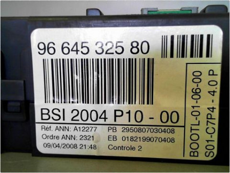BOITIER GESTION HABITACLE CITROEN C3 PH2 2005-2010