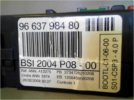 BOITIER GESTION HABITACLE PEUGEOT 207 2006-2013
