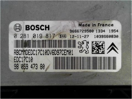 CALCULATEUR MOTEUR PEUGEOT PARTNER II PH2 FGT 12-15