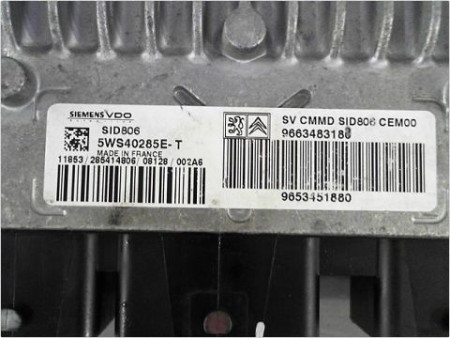 CALCULATEUR MOTEUR CITROEN C3 PH2 2005-2010