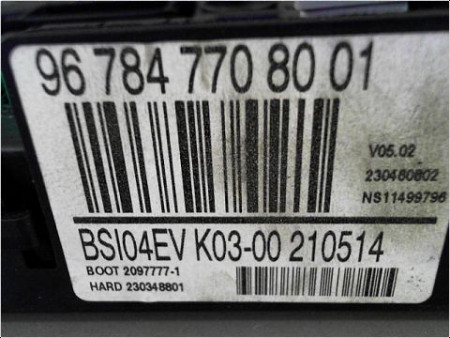 BOITIER GESTION HABITACLE PEUGEOT PARTNER II PH2 TEPEE 12-15