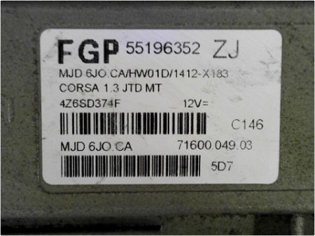 CALCULATEUR MOTEUR OPEL CORSA (C) 03-06