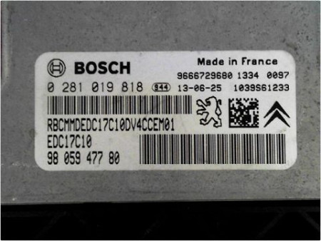 CALCULATEUR MOTEUR PEUGEOT 207+ 12-14