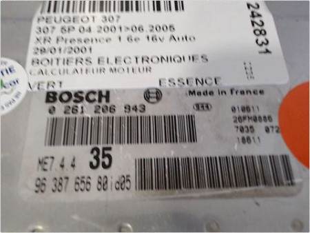 CALCULATEUR MOTEUR PEUGEOT 307 2001-2005