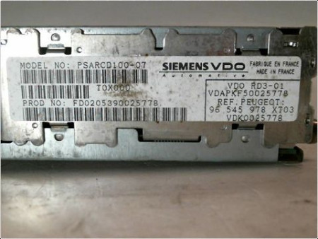AUTORADIO PEUGEOT 1007 05-10